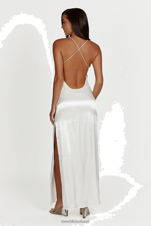 Meshki Whitney Wetlook Maxi Dress Clothing White 6DX22355