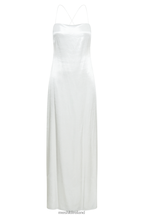 Meshki Whitney Wetlook Maxi Dress Clothing White 6DX22355