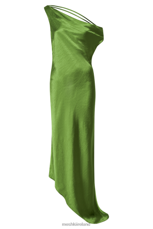 Meshki Yvette Slip Maxi Dress With Asymmetrical Hem Clothing Emerald 6DX2245