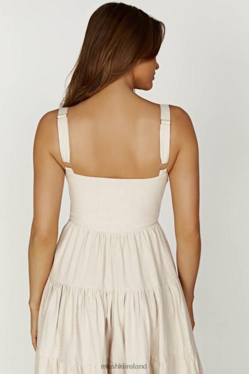 Meshki Adriana Linen Midi Dress Clothing Natural 6DX22194