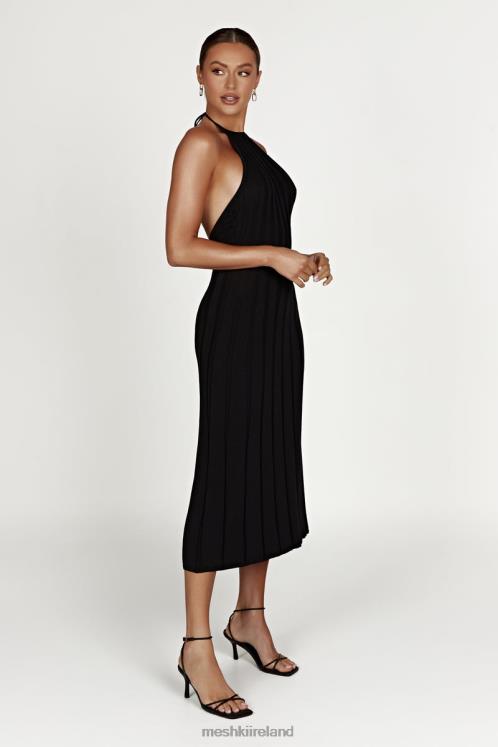 Meshki Adrienne Halter Neck Midi Dress Clothing Black 6DX22400