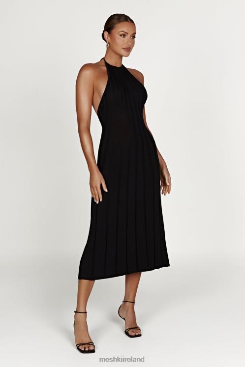 Meshki Adrienne Halter Neck Midi Dress Clothing Black 6DX22400