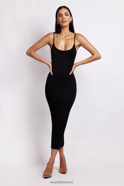 Meshki Alexis Ribbed Cami Midi Dress Clothing Black 6DX22361
