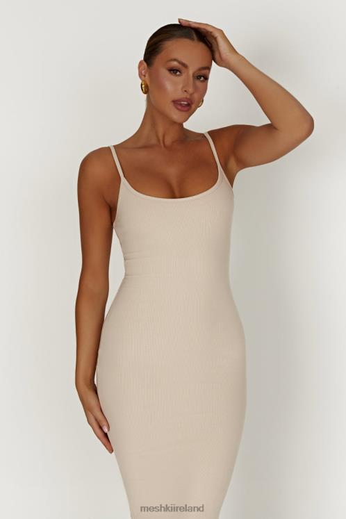 Meshki Alexis Ribbed Cami Midi Dress Clothing Cream 6DX22431
