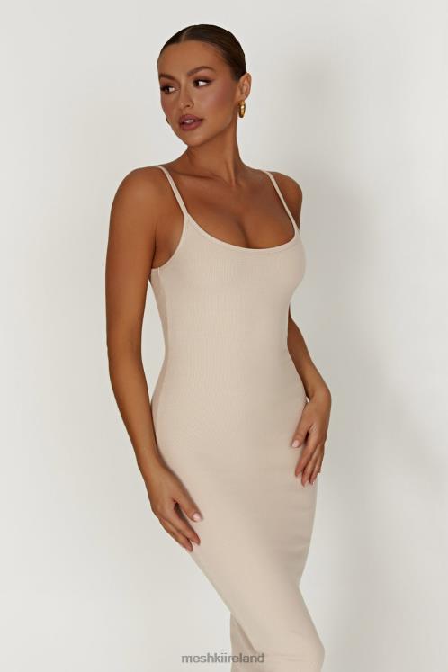Meshki Alexis Ribbed Cami Midi Dress Clothing Cream 6DX22431