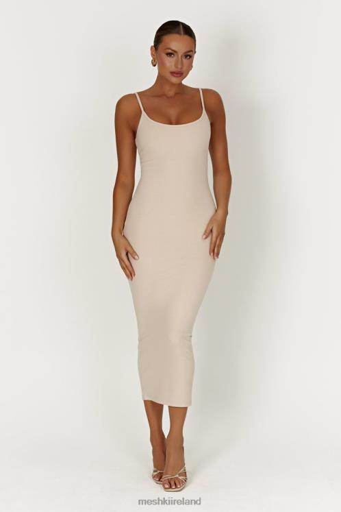 Meshki Alexis Ribbed Cami Midi Dress Clothing Cream 6DX22431