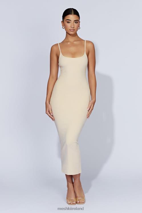 Meshki Alexis Ribbed Cami Midi Dress Clothing Cream 6DX22431