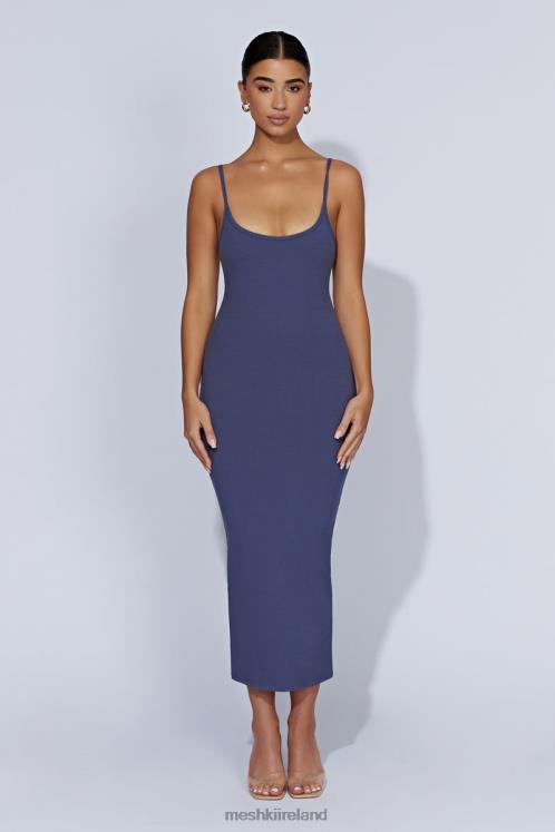 Meshki Alexis Ribbed Cami Midi Dress Clothing Midnight Navy 6DX22331
