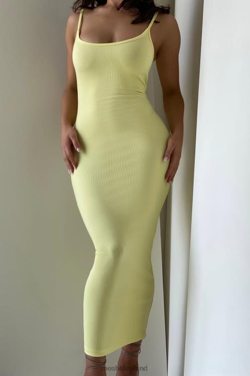 Meshki Alexis Ribbed Cami Midi Dress Clothing Yellow 6DX22526