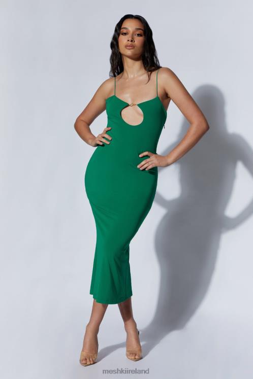 Meshki Ariya Hardware Midi Dress Clothing Emerald 6DX22631
