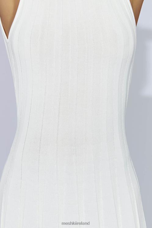 Meshki Aspen Back Keyhole Knit Midi Dress Clothing White 6DX22440