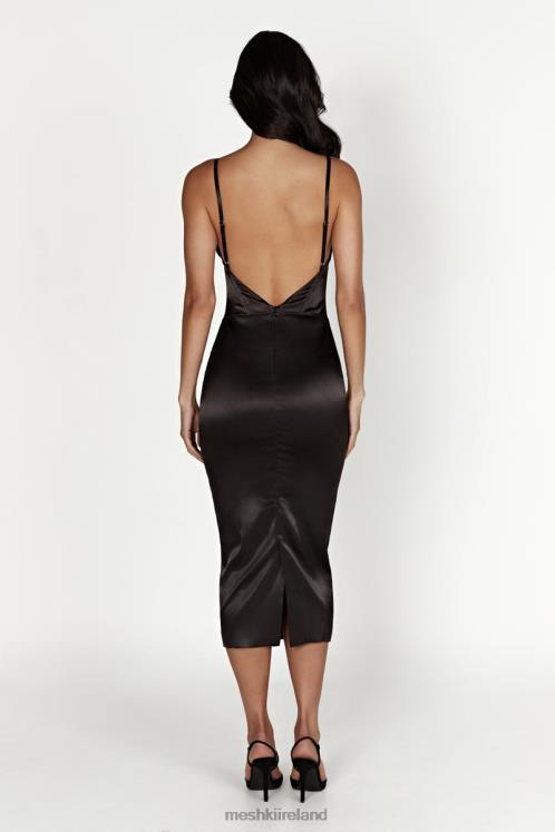 Meshki Brie Corset Midi Dress Clothing Black 6DX22644