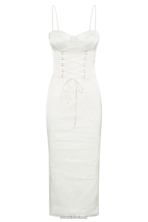 Meshki Camelia Corset Midi Dress Clothing Ivory 6DX22594