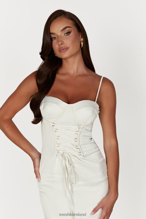 Meshki Camelia Corset Midi Dress Clothing Ivory 6DX22594