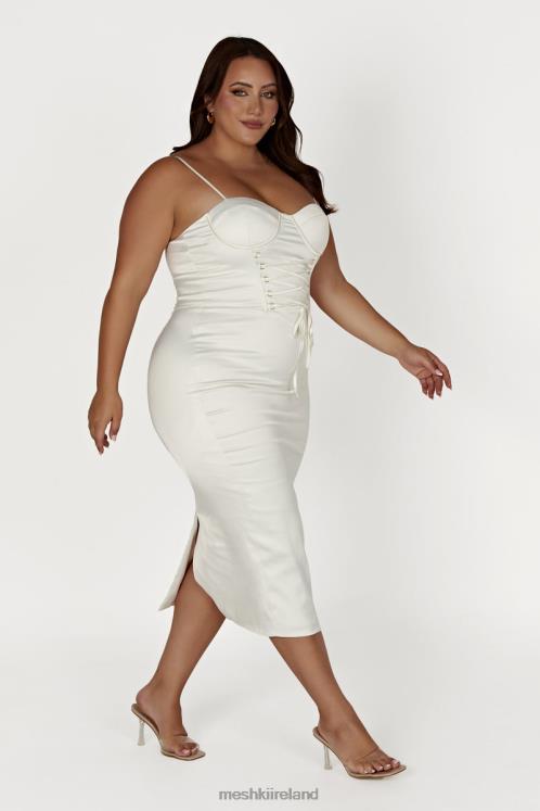 Meshki Camelia Corset Midi Dress Clothing Ivory 6DX22594