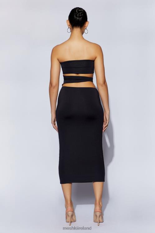 Meshki Cassandra Cut Out Midi Dress Clothing Black 6DX22697