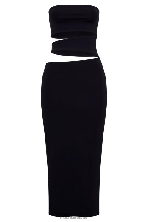 Meshki Cassandra Cut Out Midi Dress Clothing Black 6DX22697
