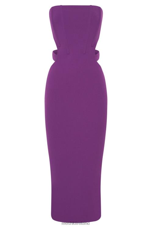 Meshki Catherine Cut Out Midi Dress Clothing Violet 6DX22626