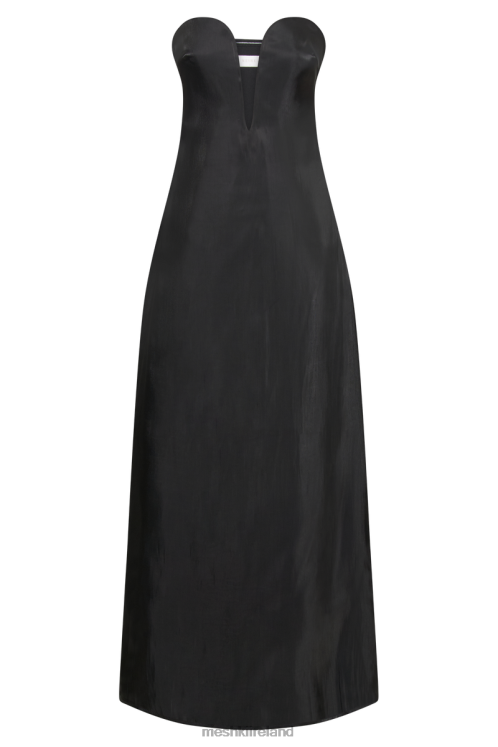 Meshki Chantelle Liquid Satin Midi Dress Clothing Black 6DX22126
