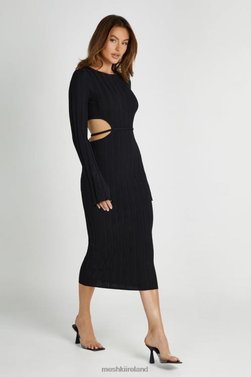 Meshki Elodie Knit Midi Dress Clothing Black 6DX22244