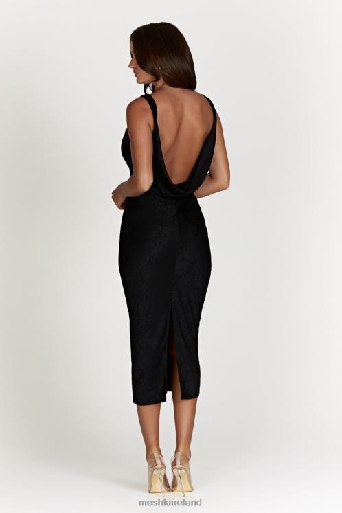 Meshki Fallon Cowl Midi Dress Clothing Black 6DX22634
