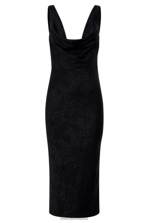 Meshki Fallon Cowl Midi Dress Clothing Black 6DX22634