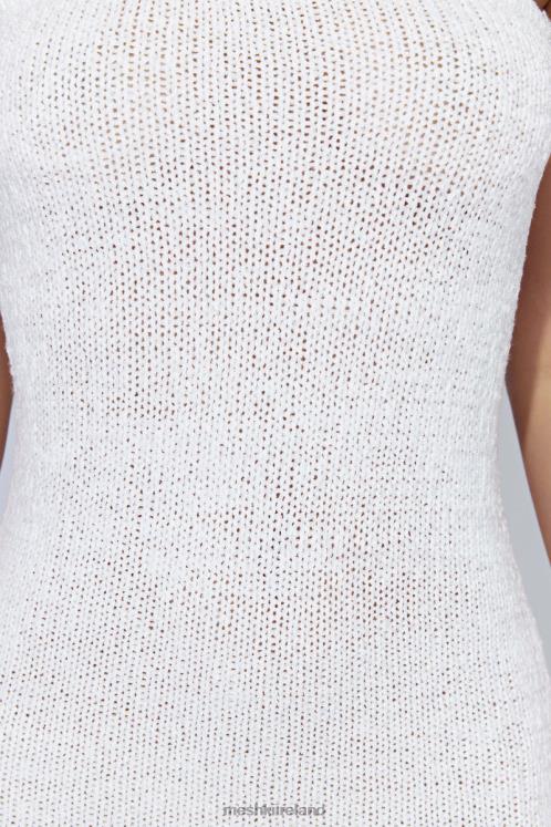 Meshki Friya Strapless Tape Yarn Midi Dress Clothing White 6DX22621