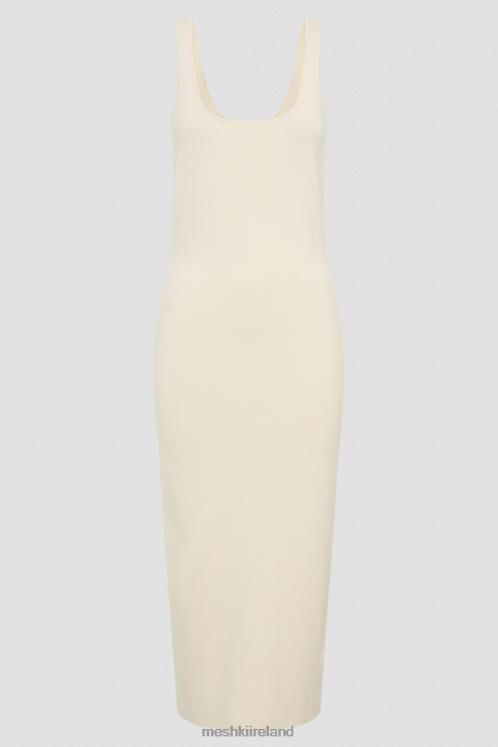 Meshki Janie Backless Knit Midi Dress Clothing Cream 6DX22291