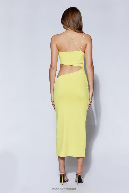 Meshki Keira Side Cut Out Midi Dress Clothing Yellow 6DX22705