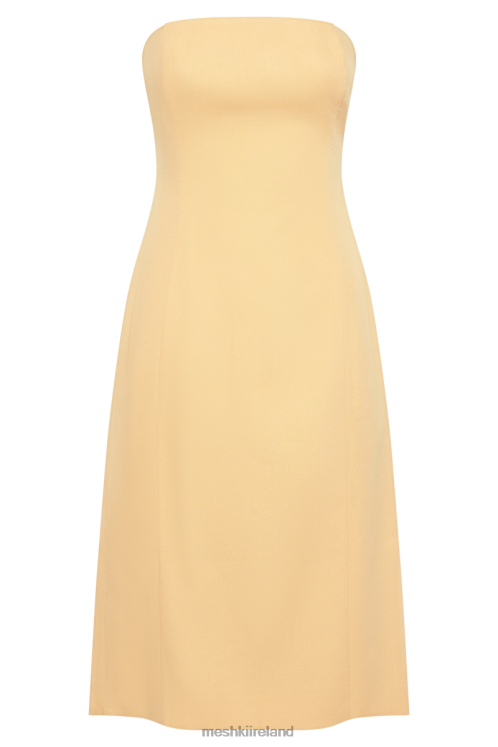 Meshki Kyleigh Linen Strapless Midi Dress Clothing Mango 6DX22341