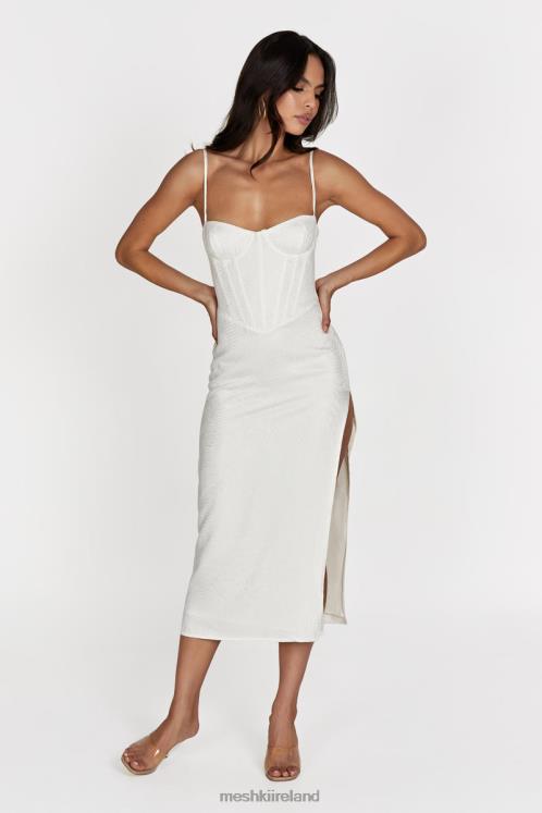 Meshki Maggie Corset Midi Dress Clothing Bone 6DX22570