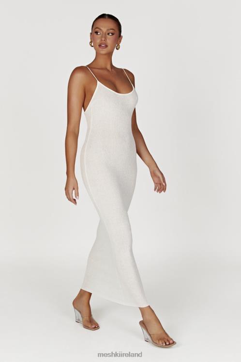 Meshki Magnolia Knit Midi Dress Clothing Ivory 6DX22560