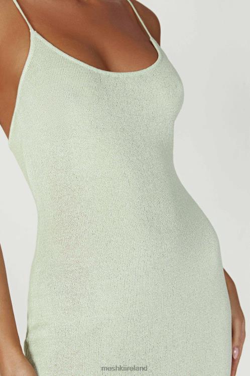 Meshki Magnolia Knit Midi Dress Clothing Pistachio Green 6DX22321
