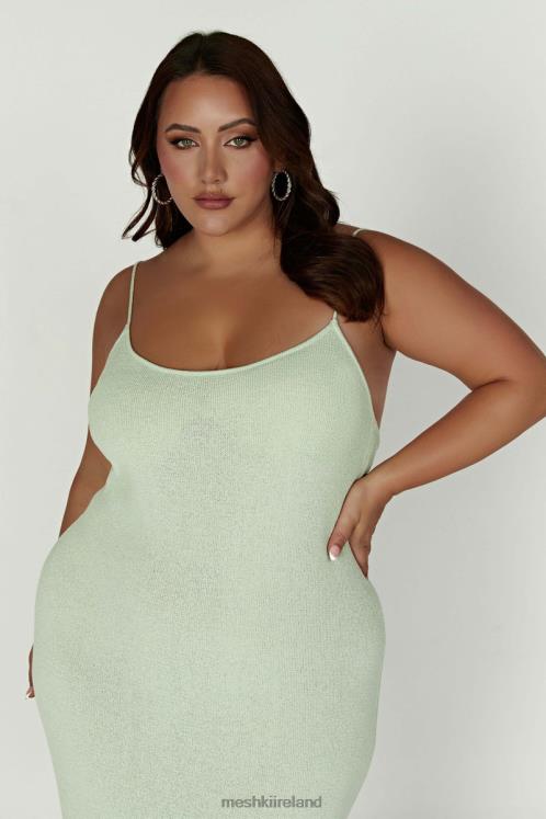 Meshki Magnolia Knit Midi Dress Clothing Pistachio Green 6DX22321