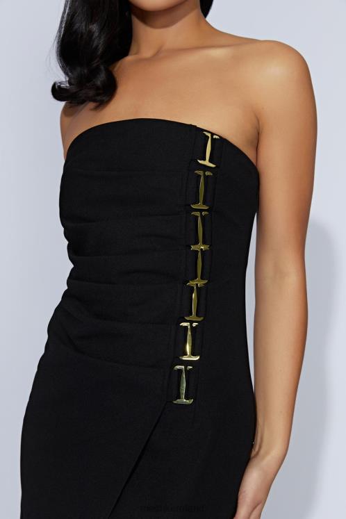 Meshki Mercer E-Hook Midi Dress Clothing Black 6DX22525