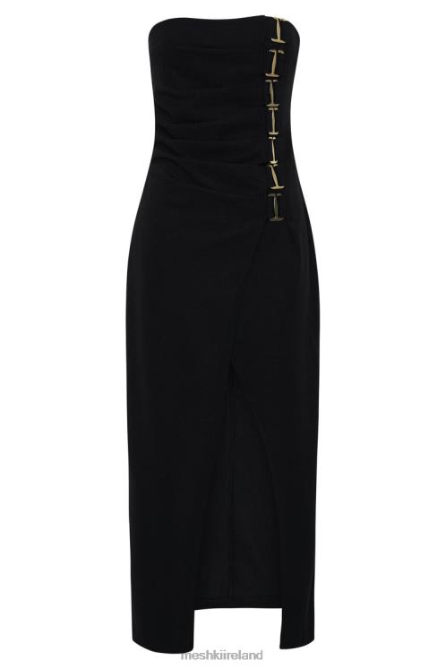 Meshki Mercer E-Hook Midi Dress Clothing Black 6DX22525