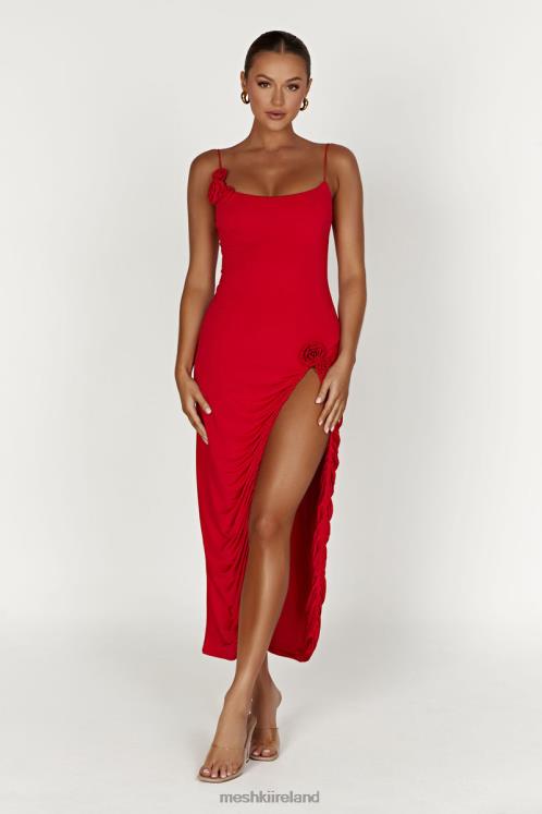 Meshki Nevaeh Rose Midi Dress Clothing Red 6DX22277