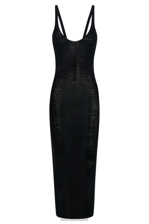 Meshki Shae Scoop Neck Knit Midi Dress Clothing Black 6DX22427