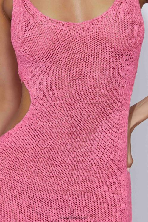 Meshki Shae Scoop Neck Knit Midi Dress Clothing Bubblegum Pink 6DX22635