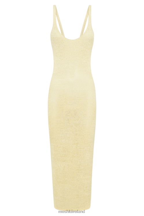 Meshki Shae Scoop Neck Knit Midi Dress Clothing Lemon 6DX22189