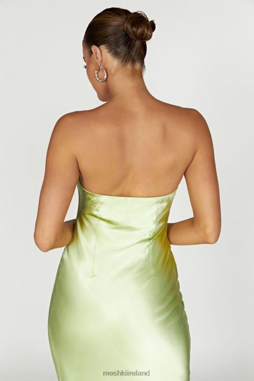 Meshki Tyler Strapless Satin Midi Dress Clothing Pistachio Green 6DX22343