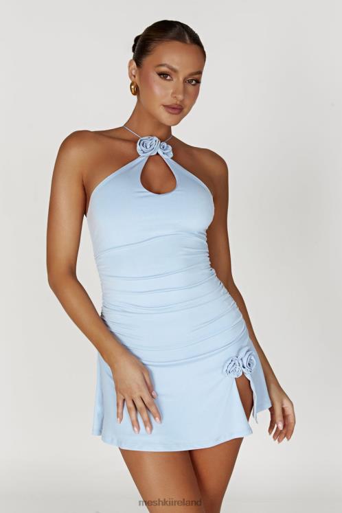 Meshki Adeline Rose Halter Mini Dress Clothing Powder Blue 6DX22197