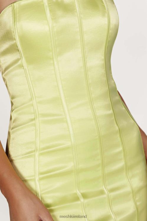 Meshki Amaya Lace Up Corset Mini Dress Clothing Lemon 6DX22596