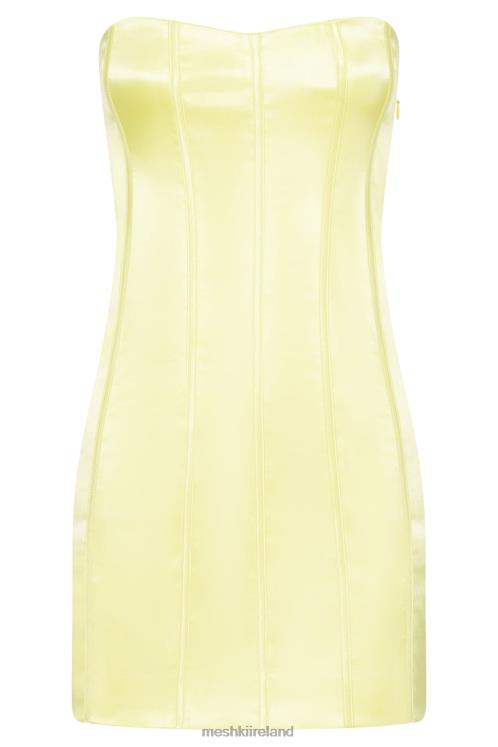 Meshki Amaya Lace Up Corset Mini Dress Clothing Lemon 6DX22596