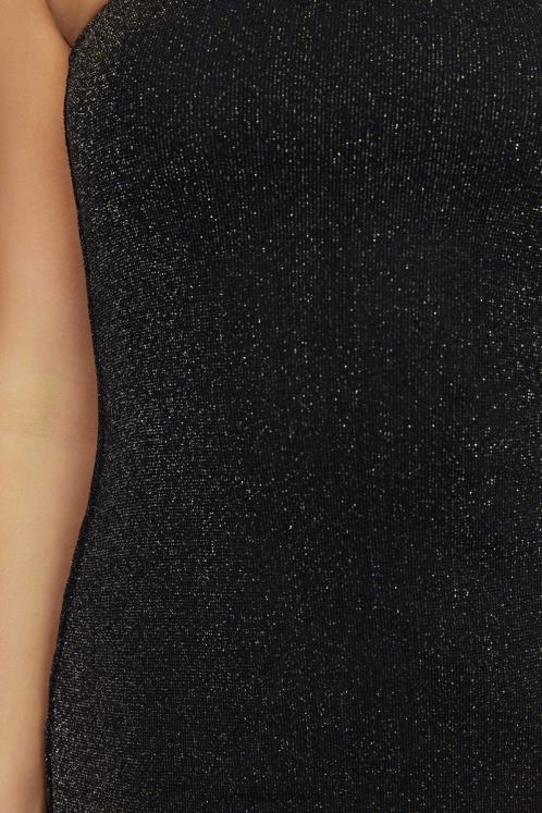 Meshki Aurelie Strapless Split Mini Dress Clothing Black 6DX22616