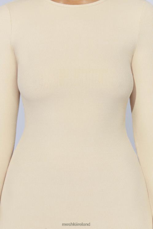 Meshki Bayley Flare Sleeve Mini Dress Clothing Cream 6DX22554