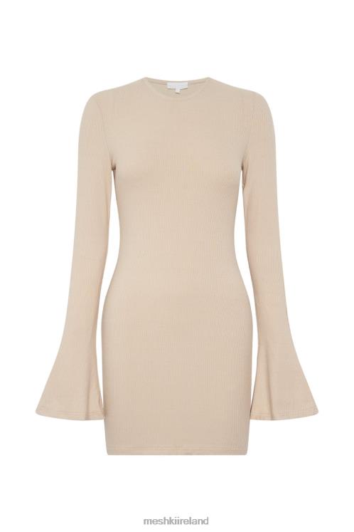 Meshki Bayley Flare Sleeve Mini Dress Clothing Cream 6DX22554