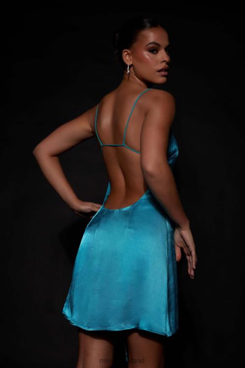 Meshki Briah Diamante Rope Mini Dress Clothing Cyan Blue 6DX22630