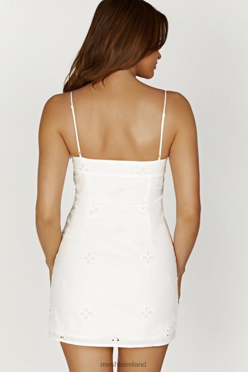 Meshki Bronwyn Broderie Mini Dress Clothing White 6DX22367