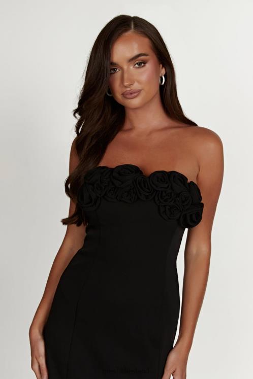 Meshki Brooks Rose Mini Dress Clothing Black 6DX22376